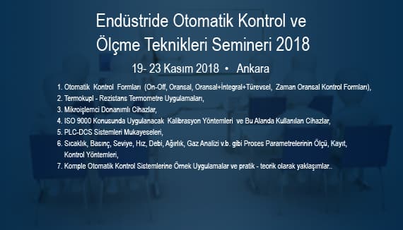 Endüstride Otomatik Kontrol ve Ölçme Teknikleri Semineri 2018